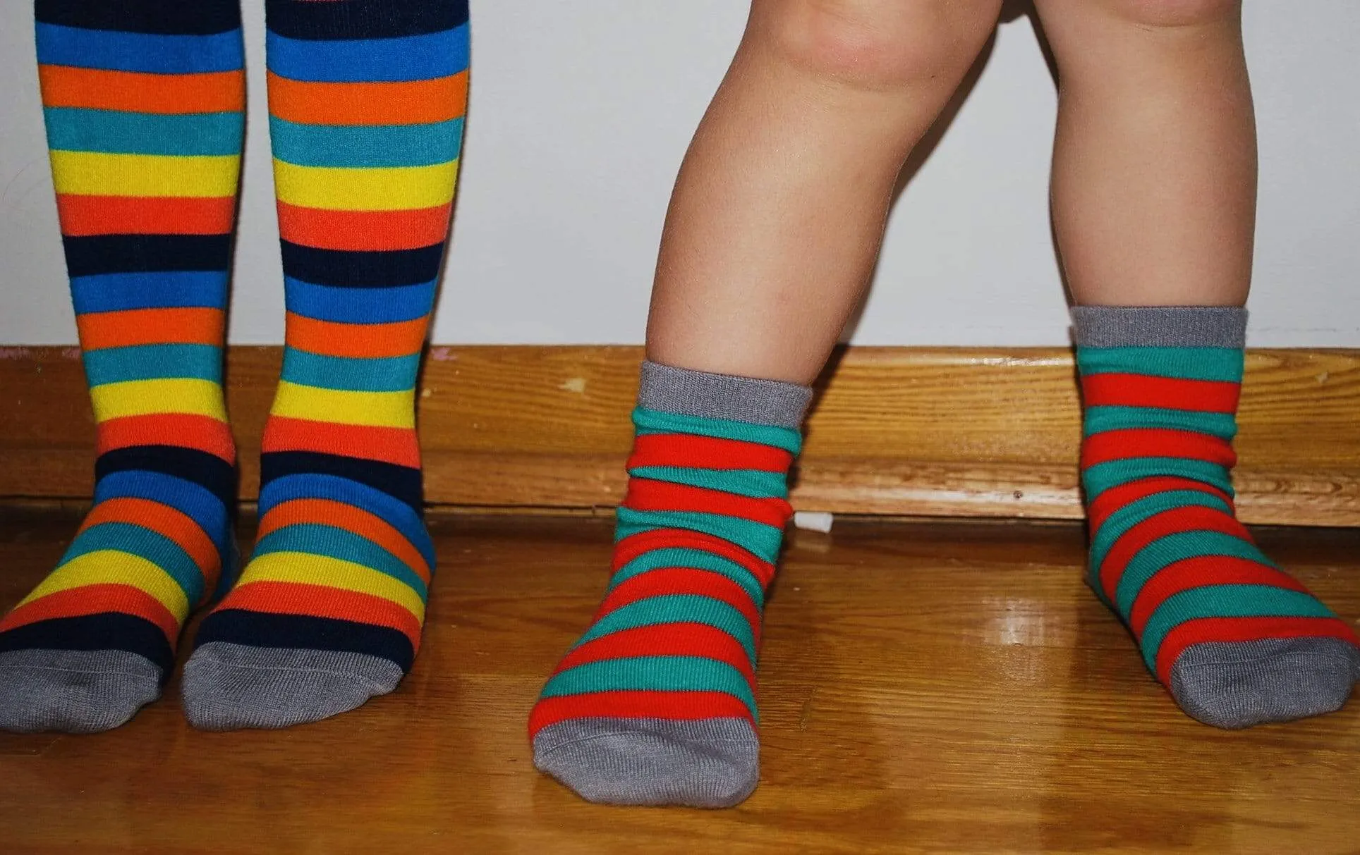 Bamboo Green & Red Stripe Socks