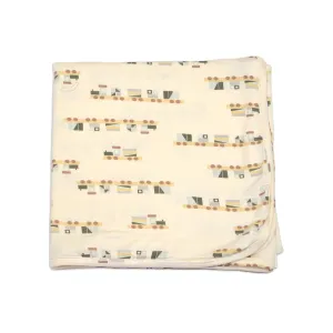Bamboo Swaddle Blanket (All Aboard Print)
