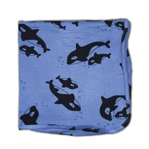Bamboo Swaddle Blanket (Orca Print)