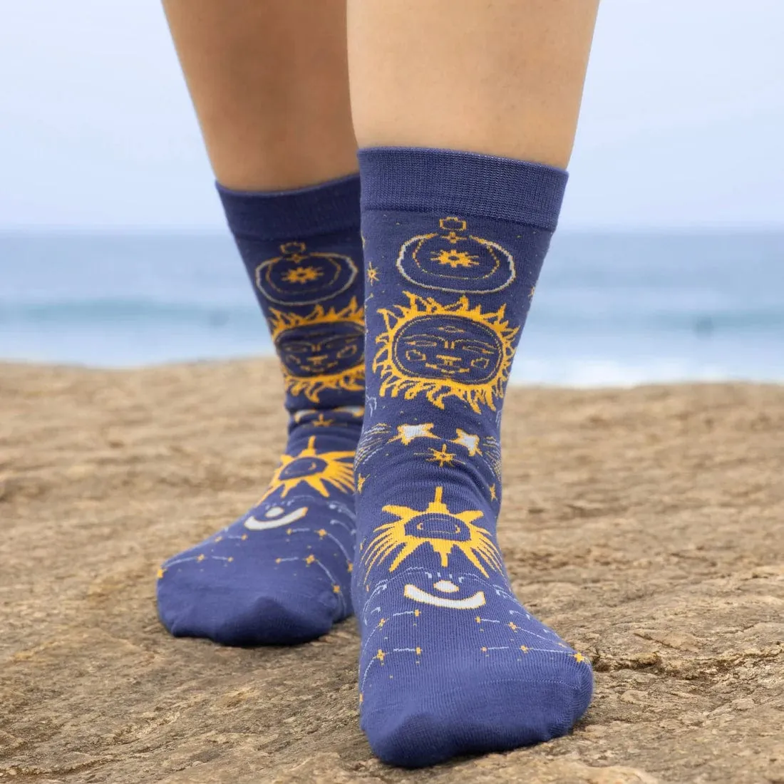 Bambukas Womens Astral Realm Crew Socks