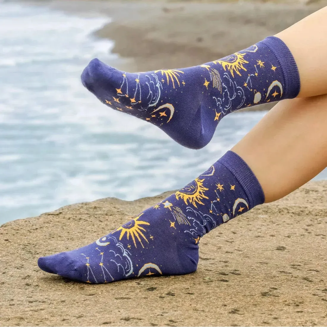 Bambukas Womens Astral Realm Crew Socks