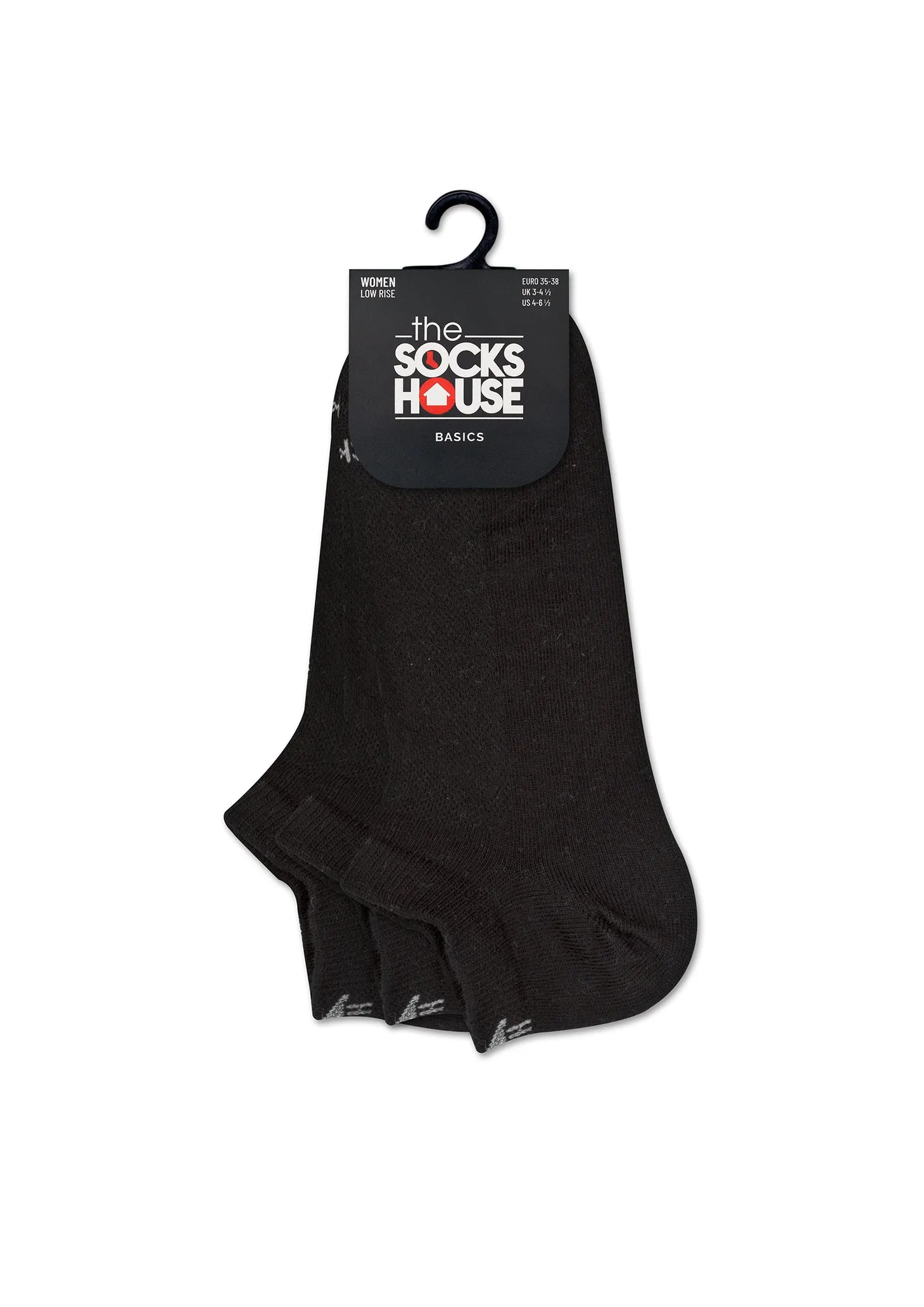 Basic Black Trainer Socks with 3 Pairs