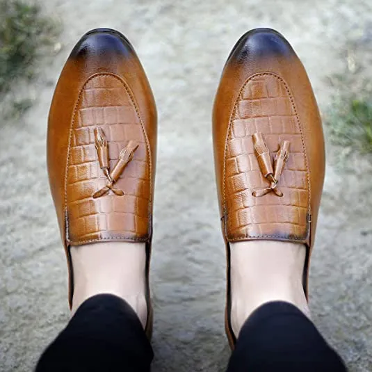 Basic Design Casual Pu Leather Tassel Loafer & Moccasins Shoes For Men's-JonasParamount