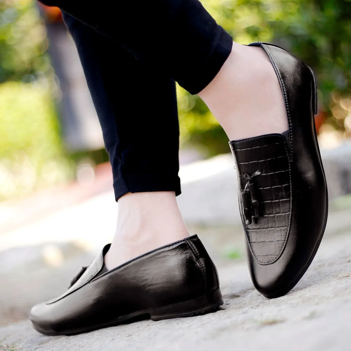 Basic Design Casual Pu Leather Tassel Loafer & Moccasins Shoes For Men's-JonasParamount