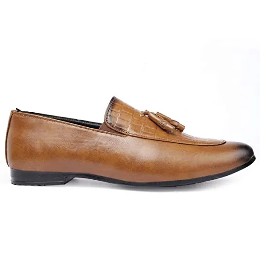 Basic Design Casual Pu Leather Tassel Loafer & Moccasins Shoes For Men's-JonasParamount