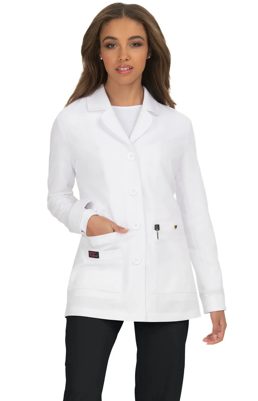Betsey Johnson B402 Canna Lab Coat White