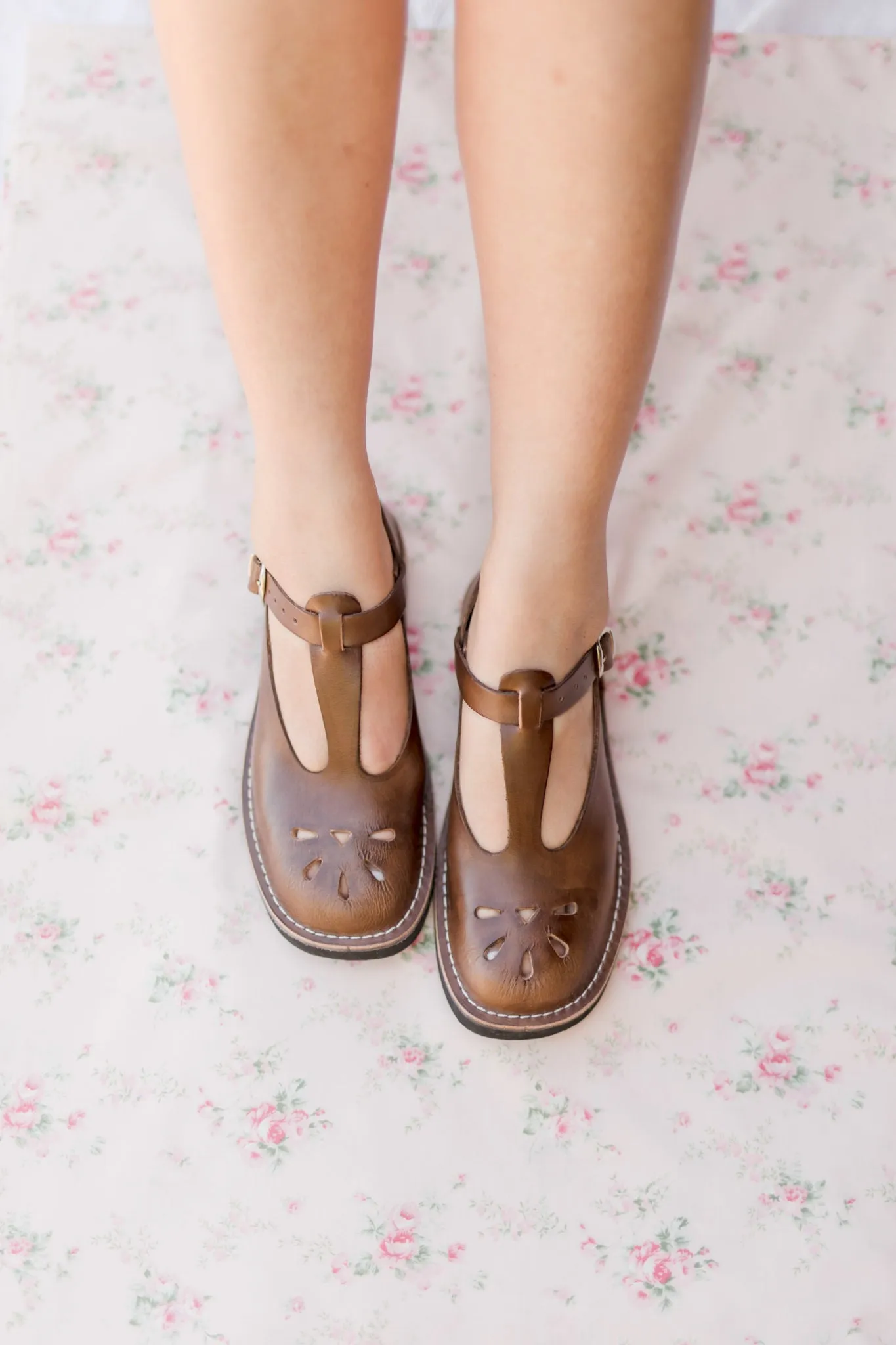Betty Shoe Leather Dark Brown Handmade
