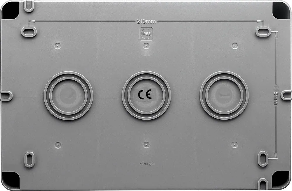 BG WPBJB2 Weatherproof IP55 Junction Box (H135 x W270 x D180 MM)