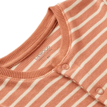 Birk Rose Stripe Sleepsuit