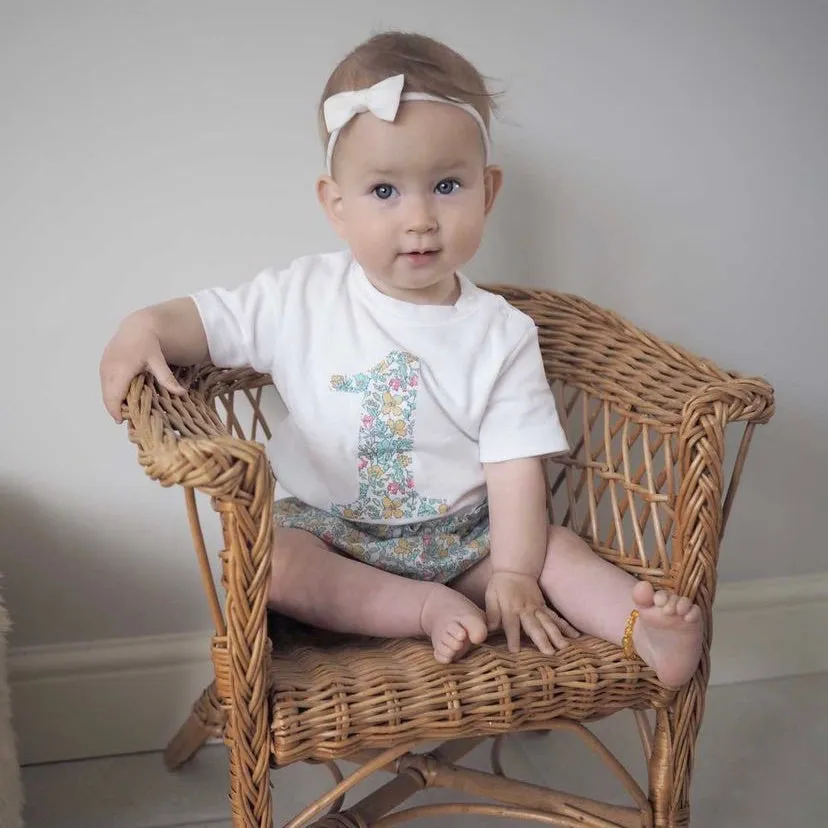 Birthday t-shirt and bloomer set