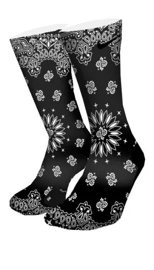 Black Bandana Custom Elite Socks