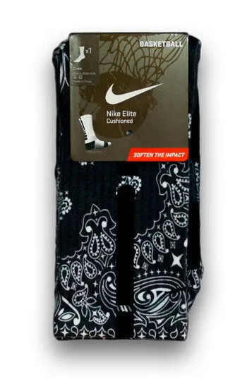 Black Bandana Custom Elite Socks