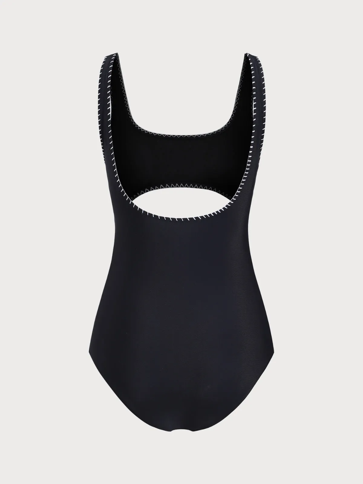 Black Cut Out One-Piece Swimsuit