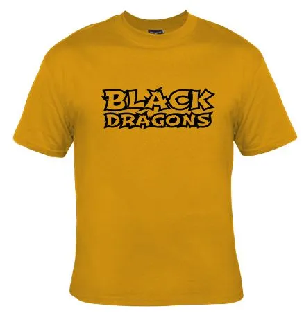 Black Dragons Words Design Youth Cooling Performance Crew