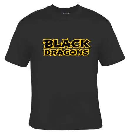 Black Dragons Words Design Youth Cooling Performance Crew