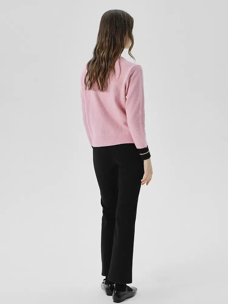 black stretch fabric trousers pants