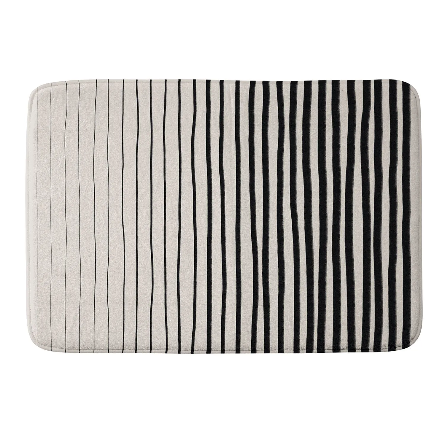 BLACK VERTICAL LINES MEMORY FOAM BATH MAT
