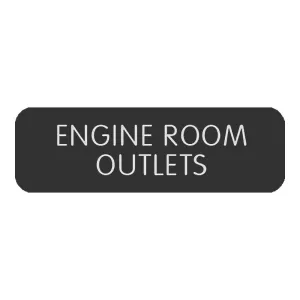 Blue SeaLarge Format Label - "Engine Room Outlets" [8063-0156]