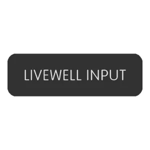 Blue SeaLarge Format Label - "Livewell Input" [8063-0301]