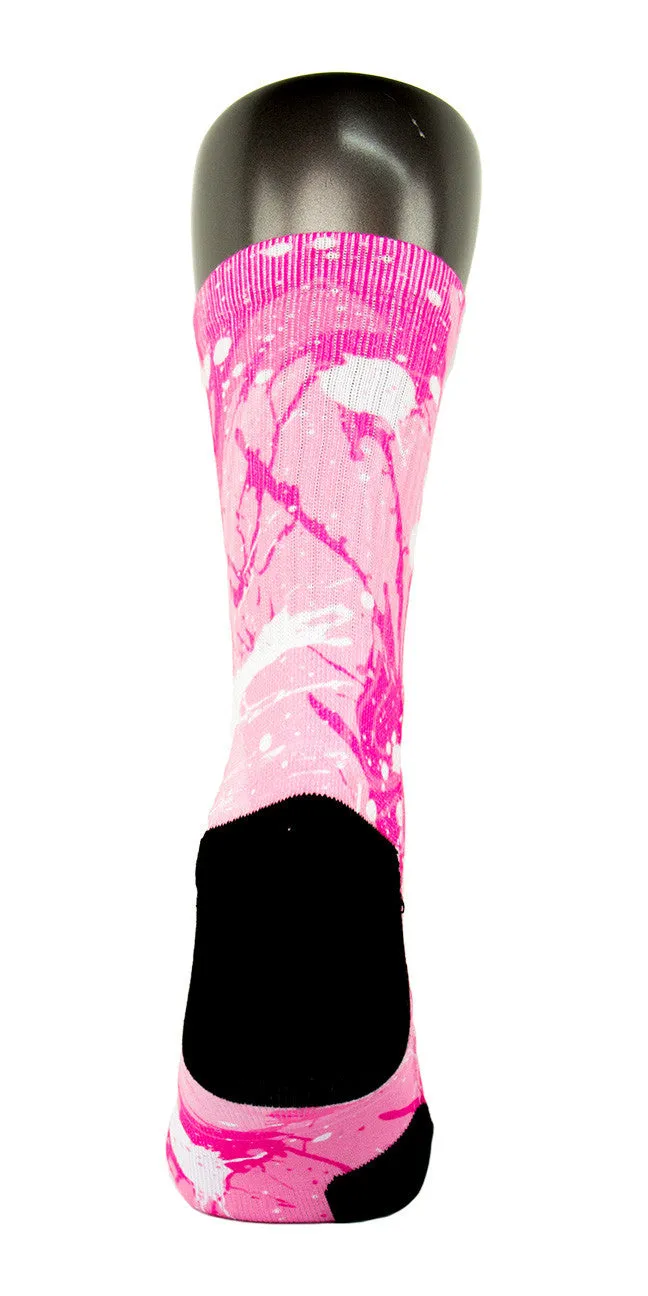 Breast Cancer A Splash of Pink CES Custom Socks