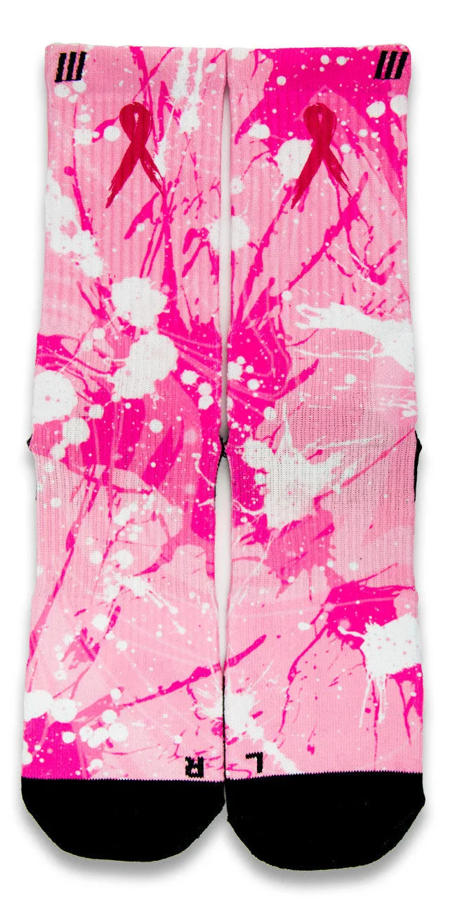 Breast Cancer A Splash of Pink CES Custom Socks