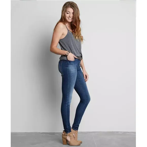 Buckle Black Fit No. 53 Mid-Rise High Stretch Skinny Blue Jeans 26 X 32