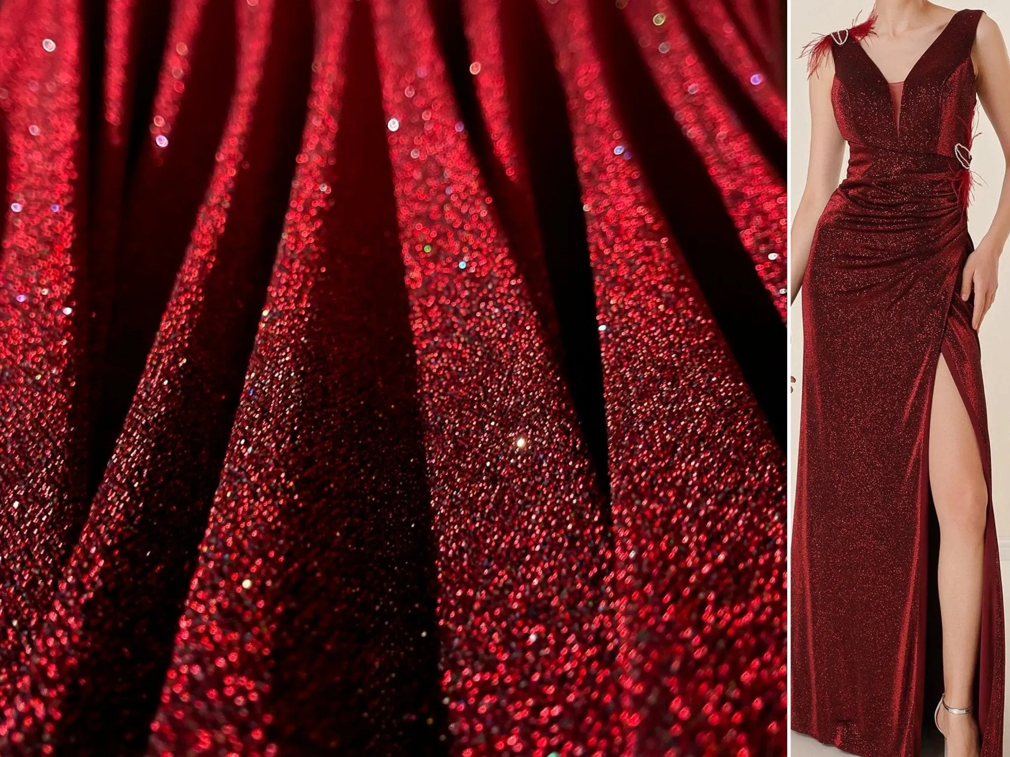 Burgundy Lurex