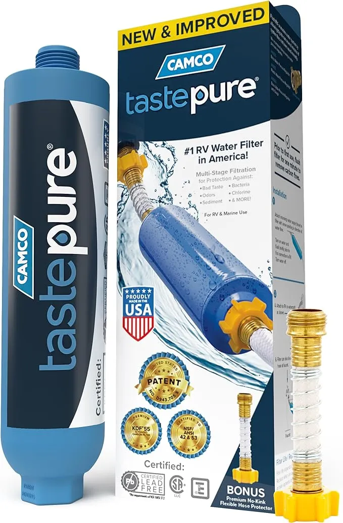 Camco TastePURE RV Inline Water Filter