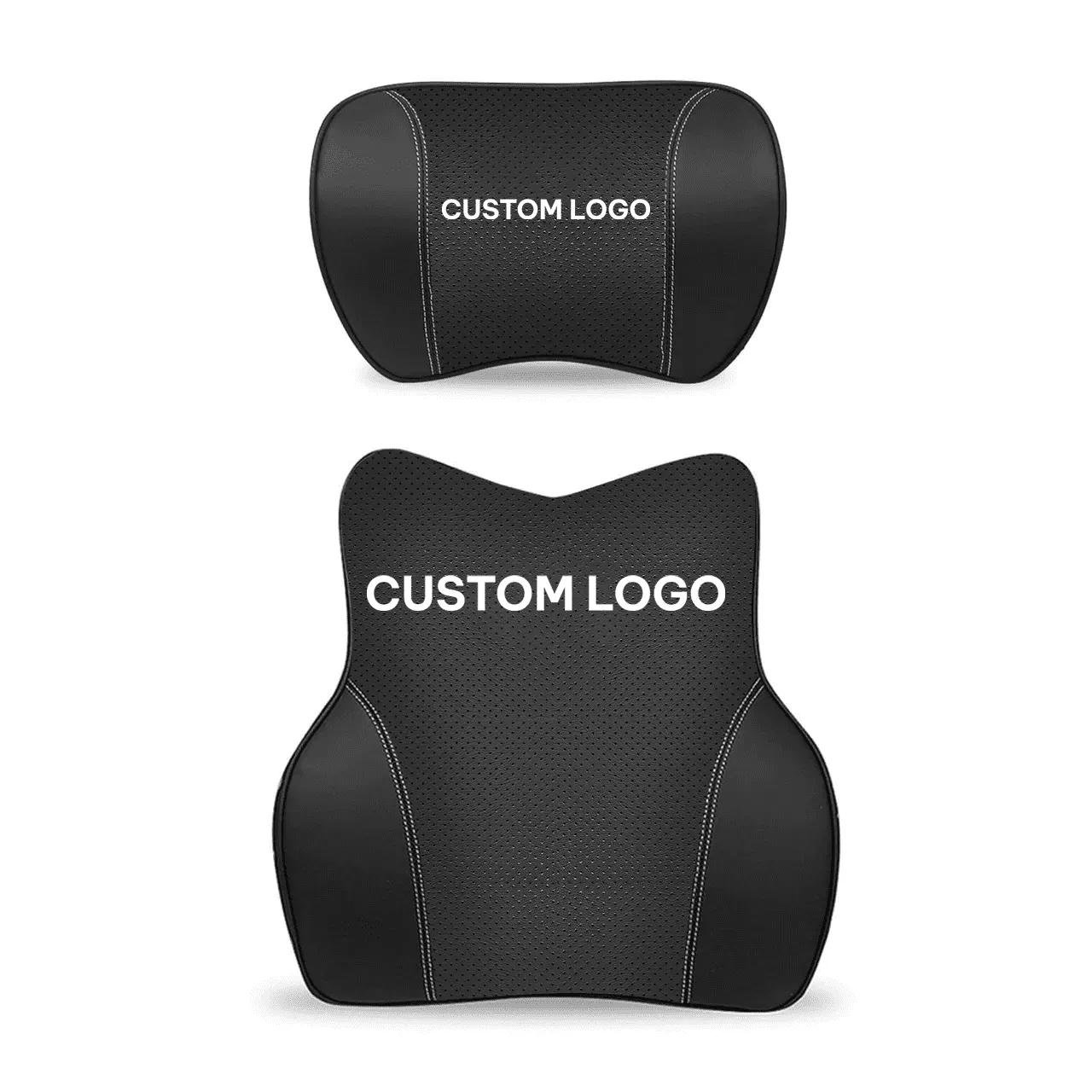 Car Headrest Neck Pillow and Lumbar Support Back Cushion Kit, Custom Fit For Your Cars, Memory Foam Erognomic, Car Accessories CA13992