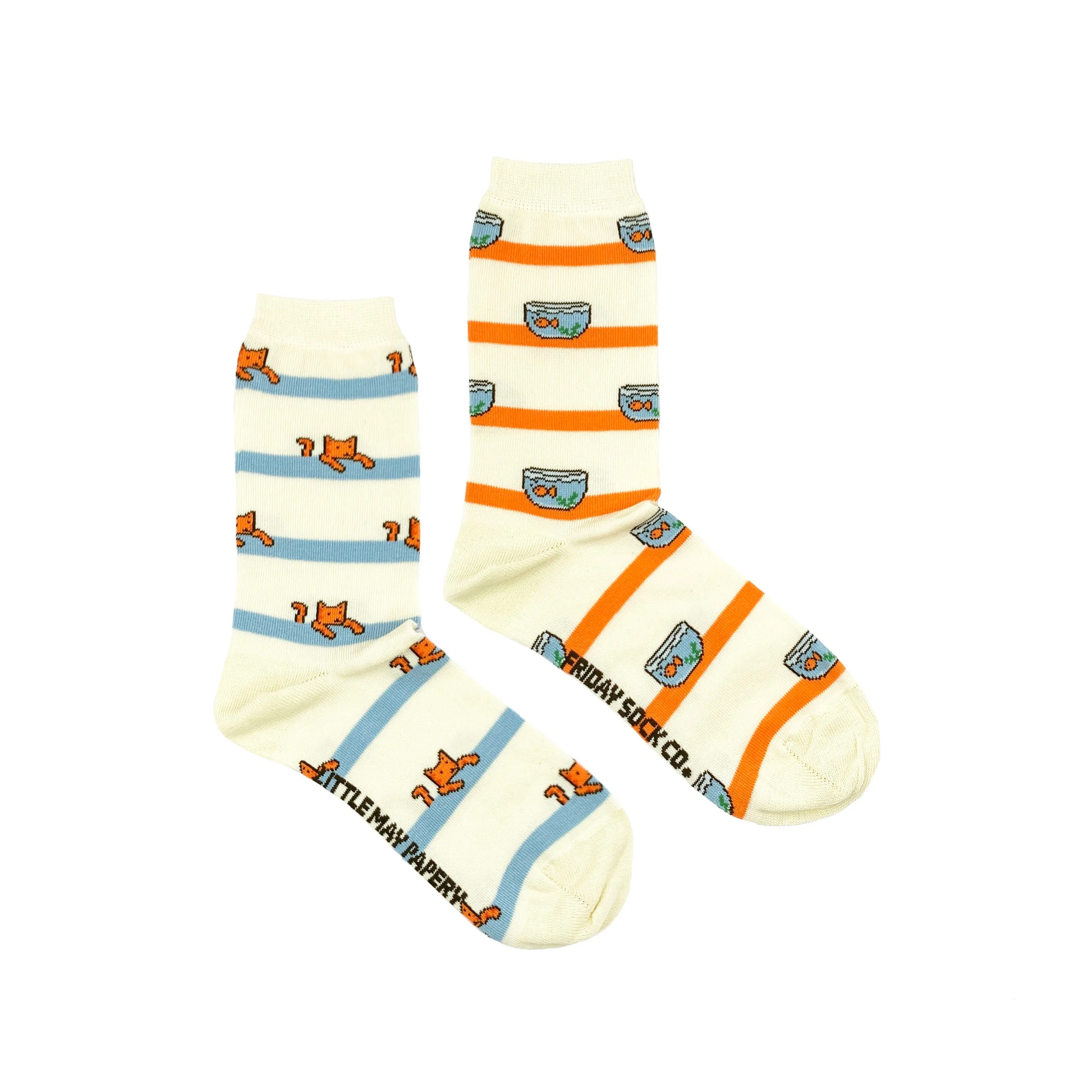Cat    Fish Socks by Little May Papery X Friday Sock Co