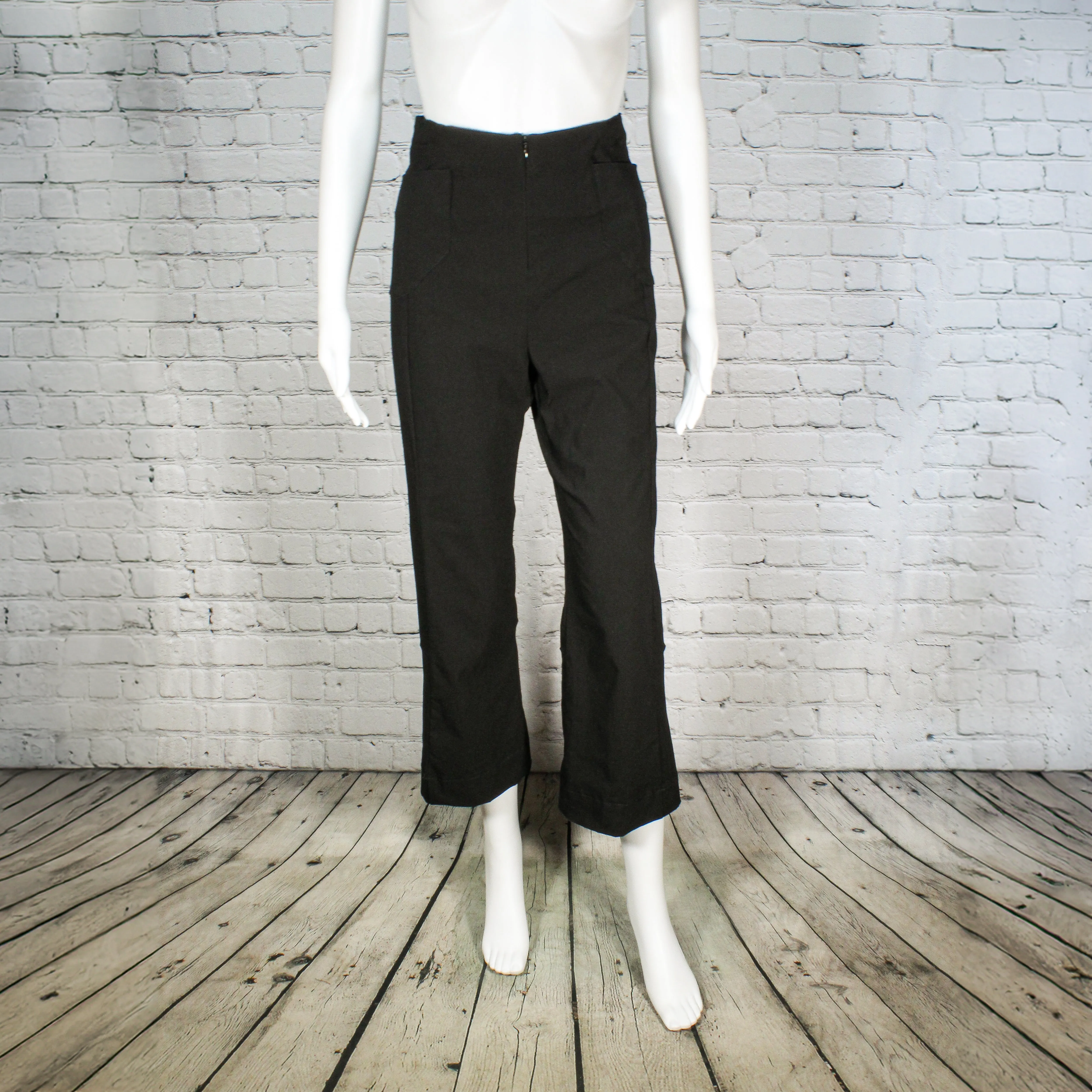 Cavalier Pant in Black Stretch Twill Fabric by Porto