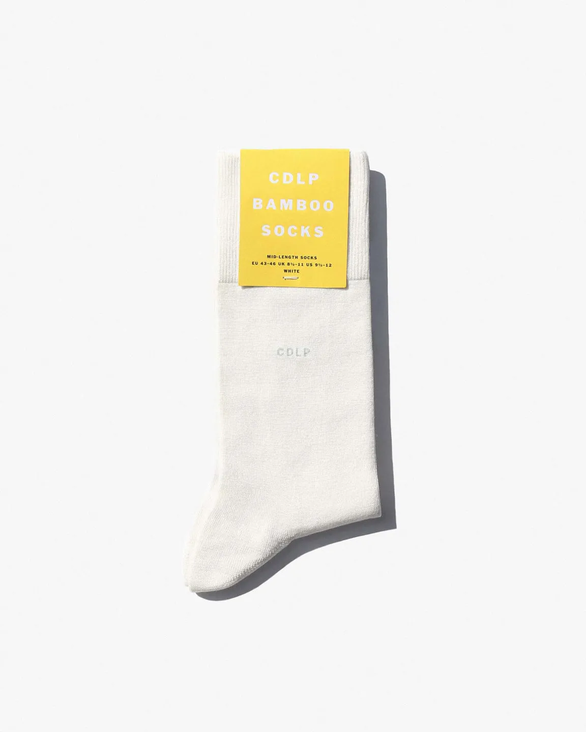 CDLP Mid Length Bamboo Socks in White