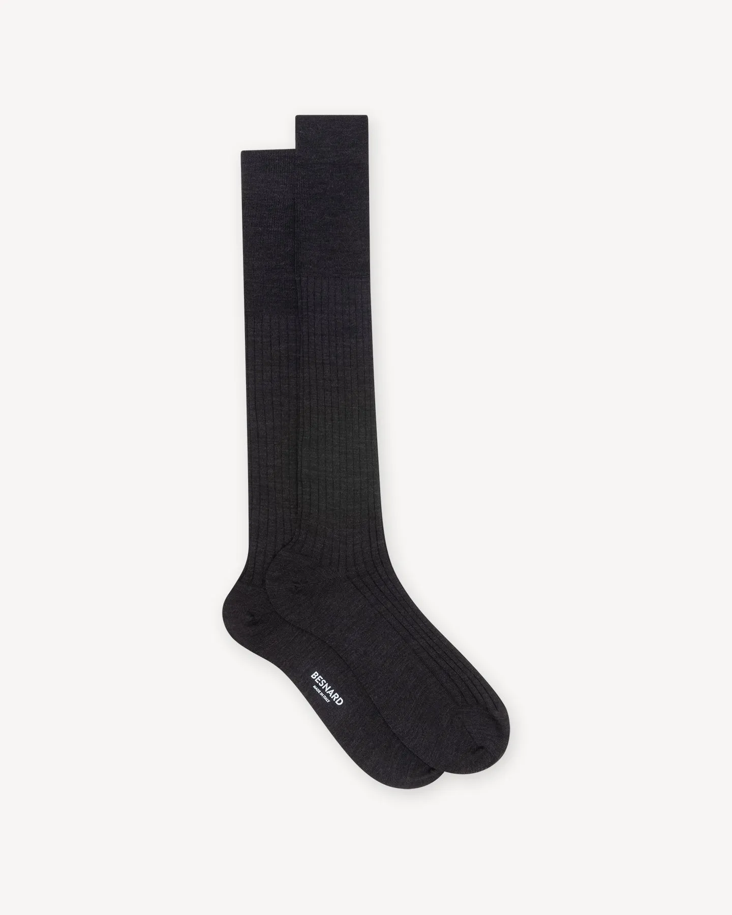Charcoal Wool Knee High Socks