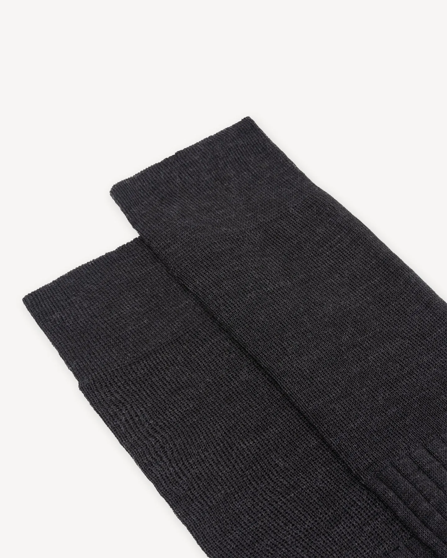 Charcoal Wool Knee High Socks