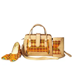 Chic Matching Bags and Shoes | Stylish Tote Bag with Clutch Purse and Ballet Shoes Nk-204