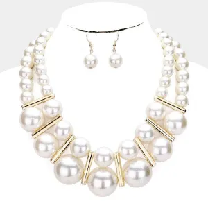 Chunky Pearl (faux) Cream Statement Necklace