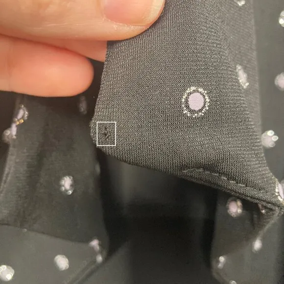 Clara Sun Woo Cardigan Womens Extra Small Black Sparkle Polka Dot Slinky Evening