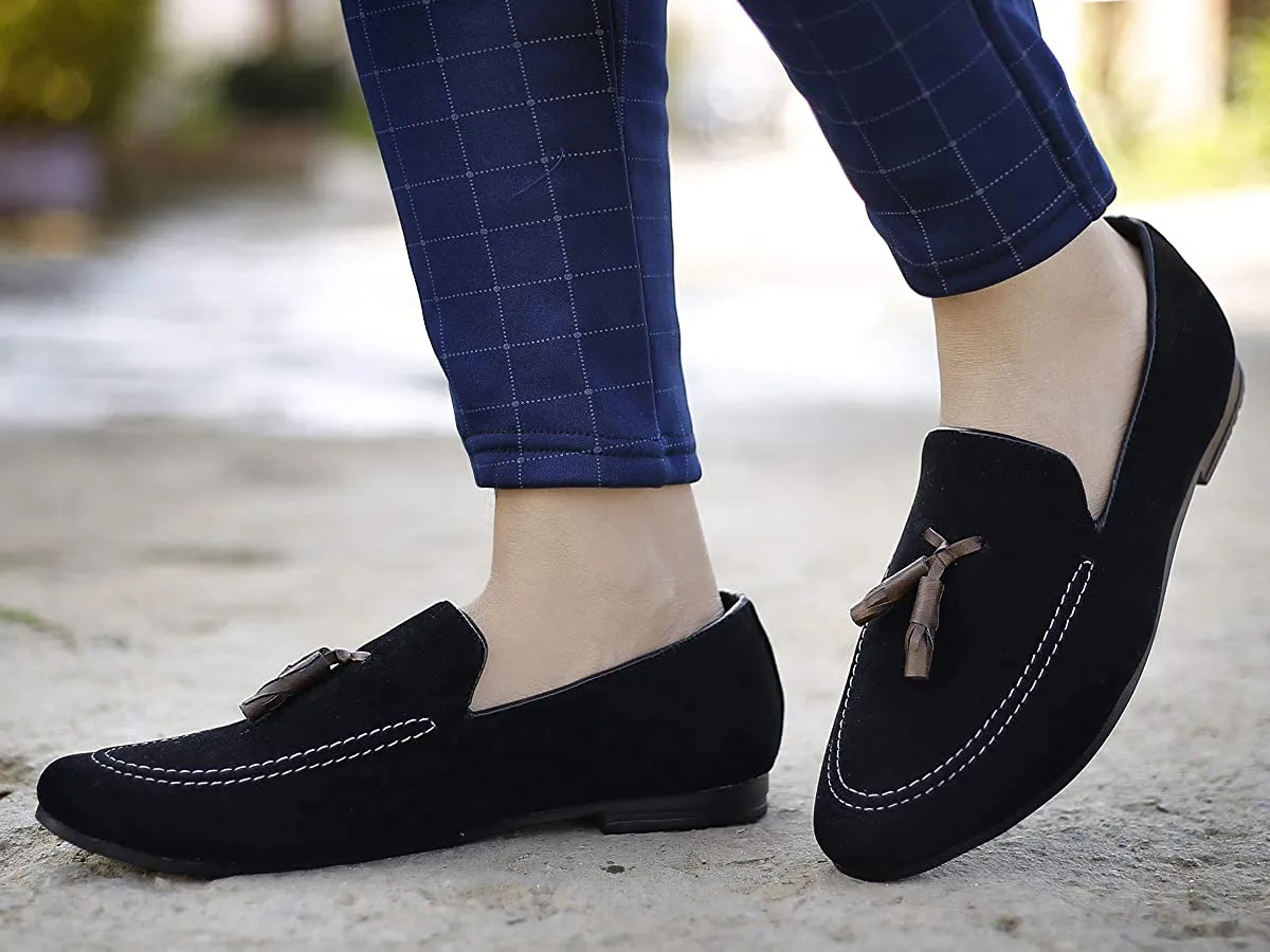 Classic Suede Material Loafer & Moccasin Casual Shoes For Men's-JonasParamount