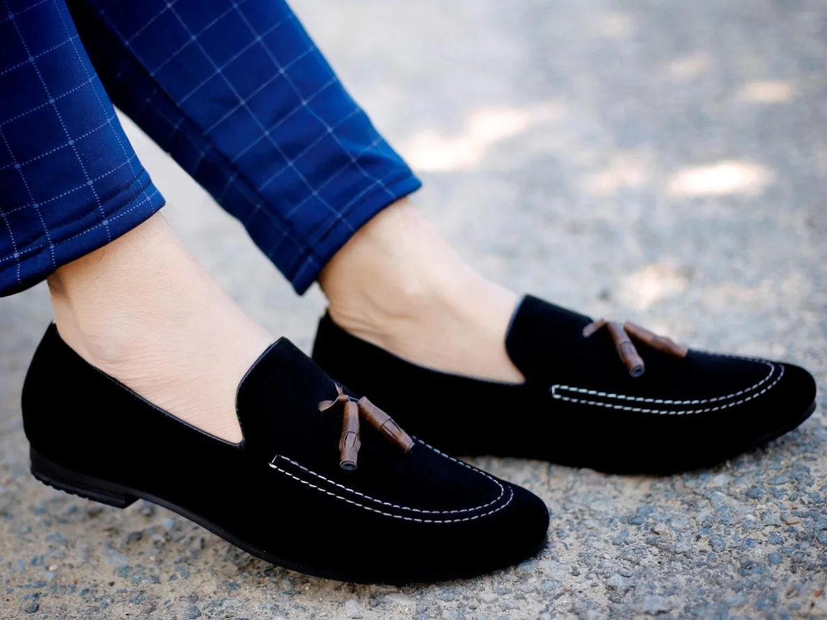 Classic Suede Material Loafer & Moccasin Casual Shoes For Men's-JonasParamount