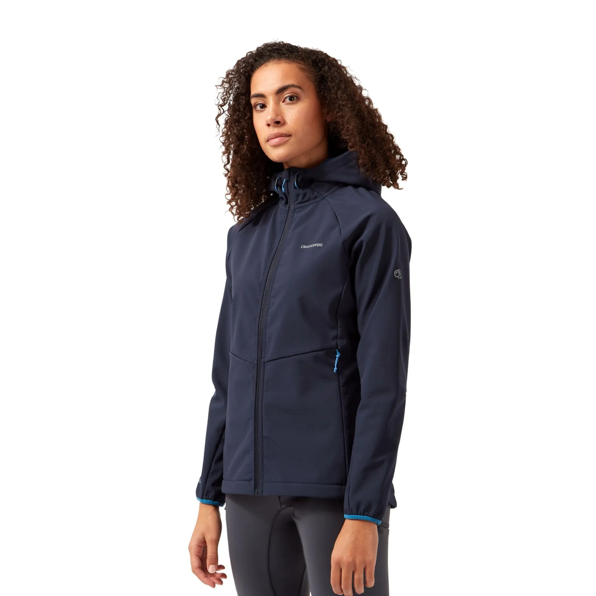 Craghoppers Women's Kalti Weatherproof Hooded Softshell Navy RRP £80