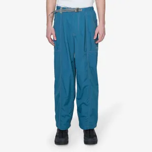 Crinkled Nylon Pants Blue
