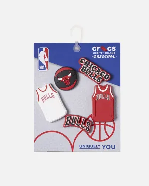 Crocs X NBA Chicago Bulls 5 Pack Jibbitz Charms Multi