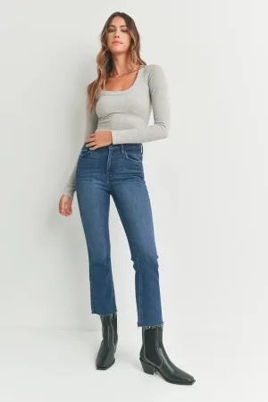 Cropped Flare - Dark Denim