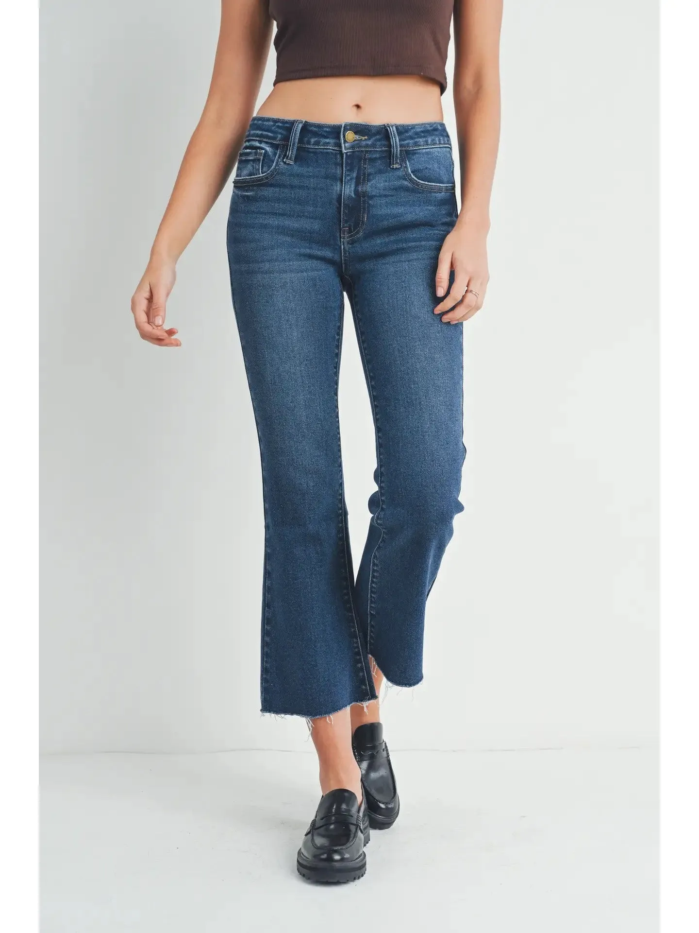 Cropped Flare - Dark Denim