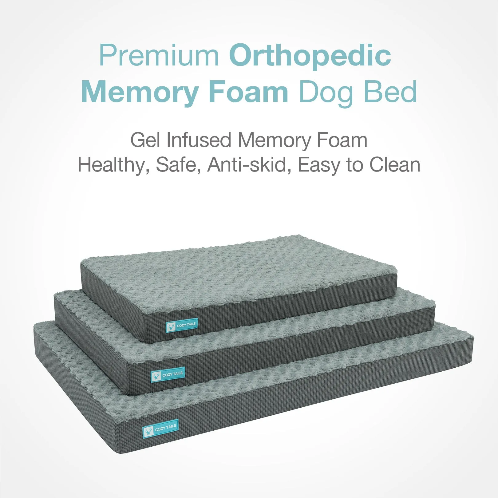 CT005  Premium Orthopedic Memory Foam Dog Bed