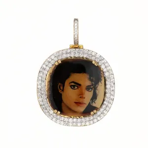 Custom Double Tennis Diamond Pendant
