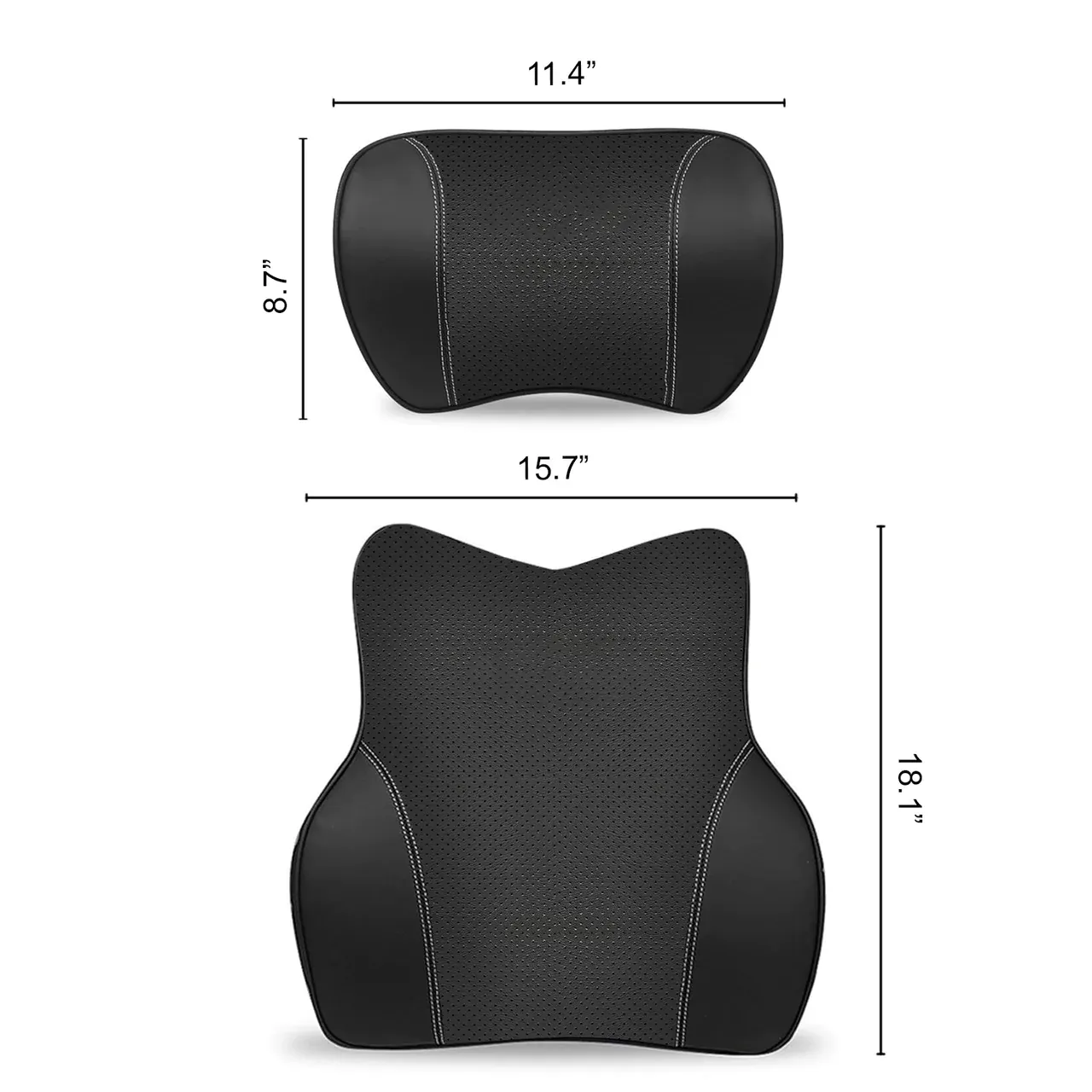 Custom Text For Car Headrest Neck Pillow and Lumbar Support Back Cushion Kit, Compatible with All Cars, Memory Foam Erognomic Design Universal Fit Muscle Pain and Tension Relief for Car Seat LM13992