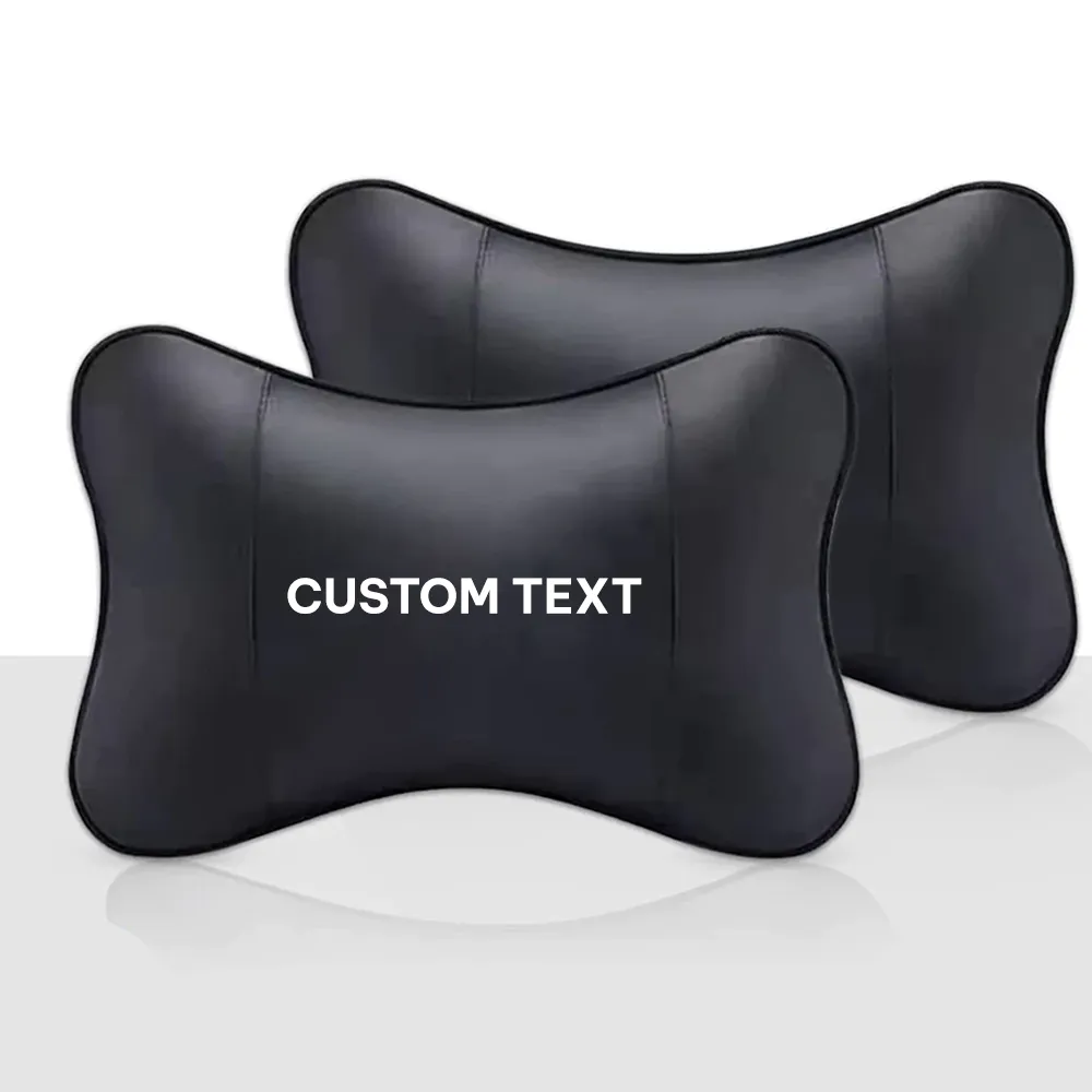Custom Text For For Thickened Foam Car Neck Pillow, Compatible with All Cars, Soft Leather Headrest (2 Pieces) for Driving Home Office JE13990