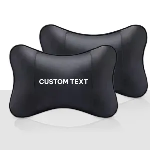 Custom Text For For Thickened Foam Car Neck Pillow, Compatible with All Cars, Soft Leather Headrest (2 Pieces) for Driving Home Office RL13990