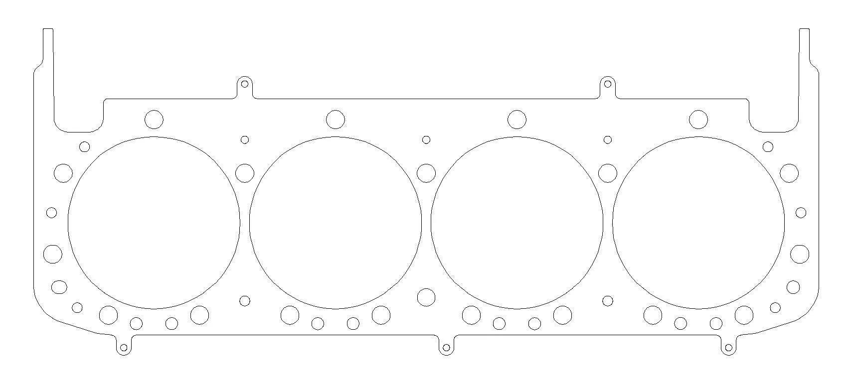Cylinder Head Gasket - 4.270 in Bore - 0.040 in Compression Thickness - Multi-Layer Steel - Small Block Chevy - Each
